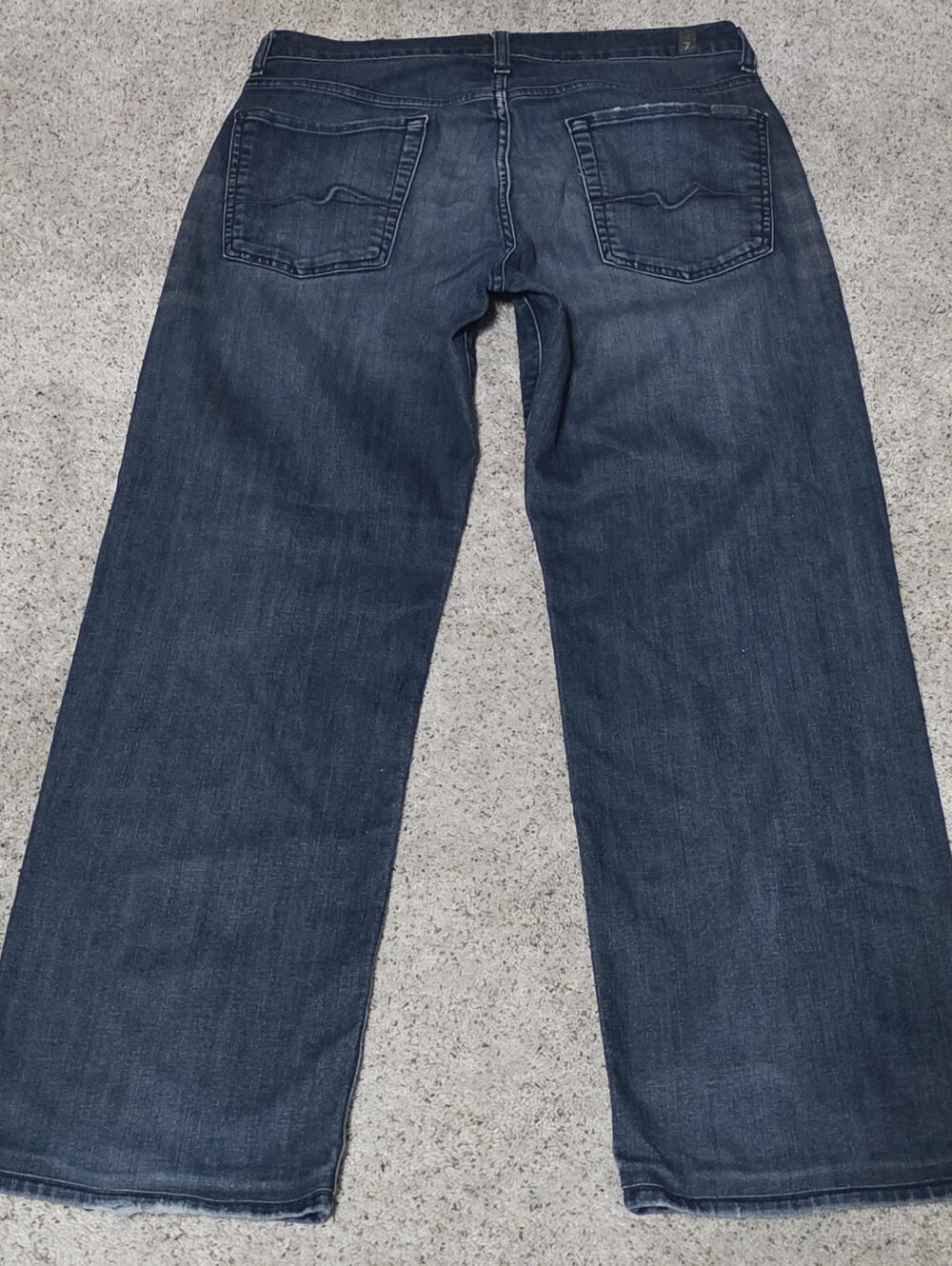 7 For All Mankind Relaxed Fit Jeans Dark wash denim with relaxed fit 32 x 30